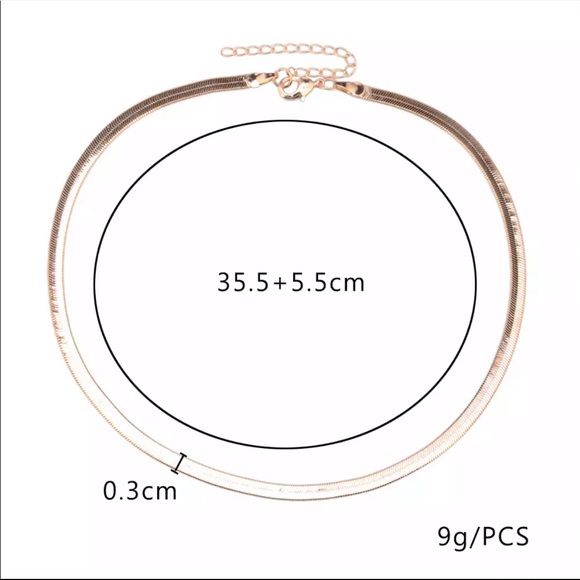 **NEW 18K Flat Snake Link Chain Necklace - Picture 4 of 4